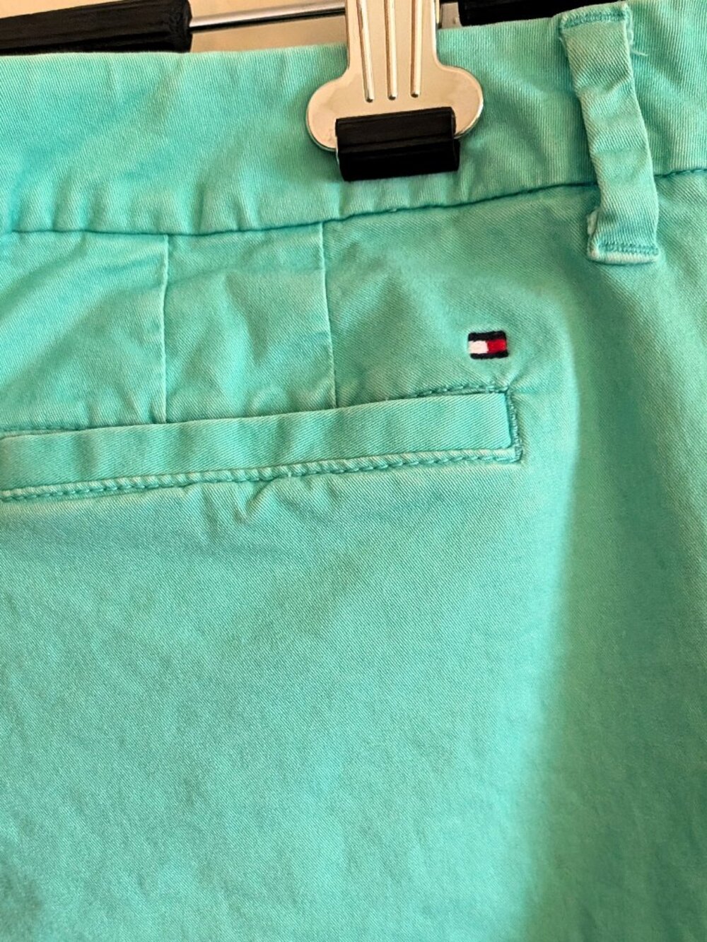 Tommy Hilfiger Stretch Slim Ankle Khaki Pants, Cropped Length, Green, Sz 10 - Picture 6 of 7